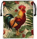 Chicken Printed Gymnastics Grip Bag Palm Leaves Floral Drawstring Bag Spots Gym by Giwawa