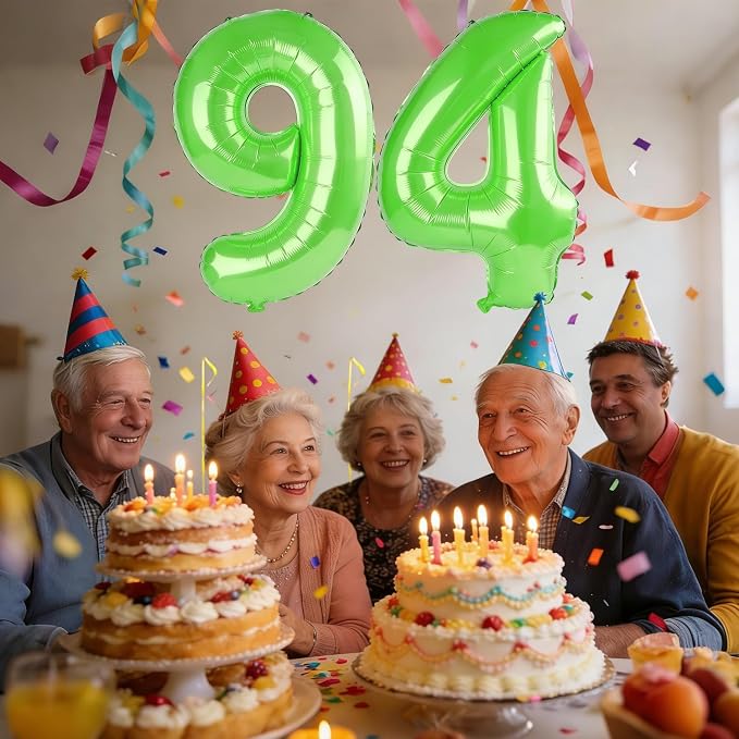 40 Inch Number 94 Balloons for 94th Birthday Party Decorations, 0-100 Fruit - Image 2
