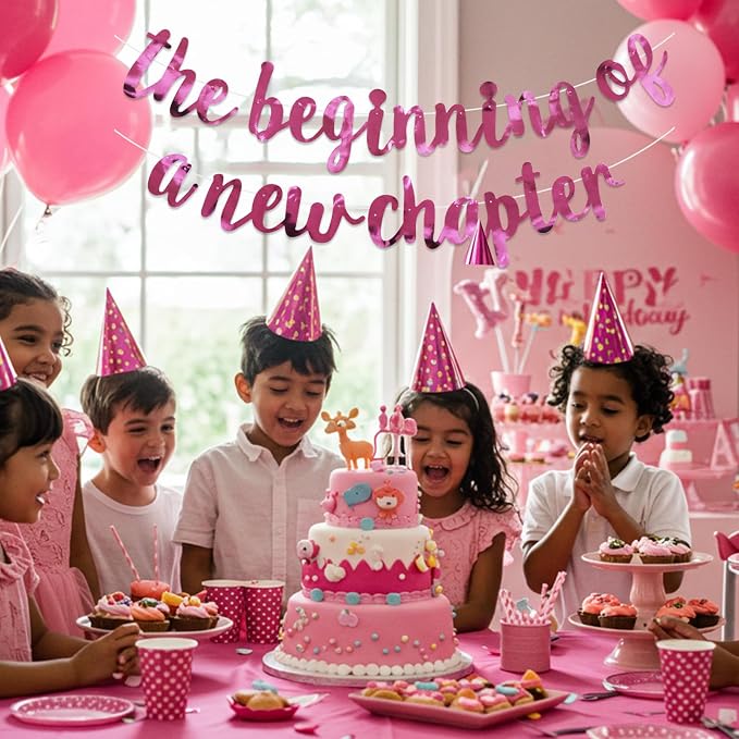 BEISHIDA Double-sided Pink Pre-Strung The Beginning of A New Chapter Banner | - Image 4
