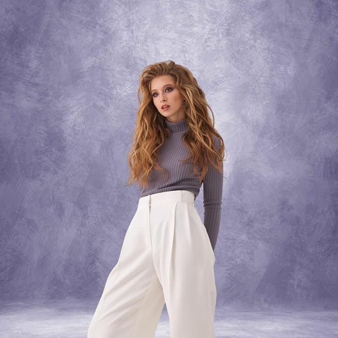Abstract Photography Backdrop for Photoshoot 8x10ft, Light Purple, No Stand | - Image 4