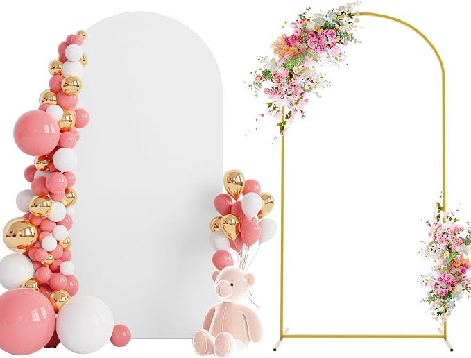 6.6FT Arch Backdrop Stand and Cover Set, Arch Stand by Wokceer