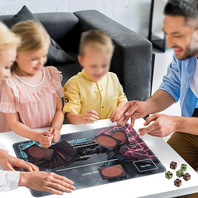 for TCG Playmat with Zones, Non-Slip Rubber Bottom Trading Card Game Mat with - Image 6