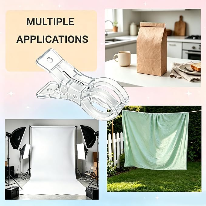 10 Pcs Balloon Arch Clips, Strong Reusable, 3.5'' Grip Clips - Image 7