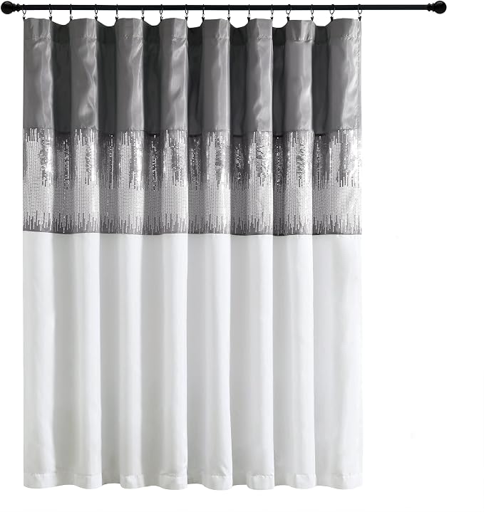 Lush Decor Night Sky Window Curtain Panel, Single 100"W x 84"L Gray & White - Image 8