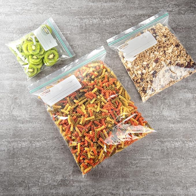 Restaurantware Bag Tek 2 Gallon Storage Zip Bags 25 Disposable Zipper Pouch Bags - Image 7