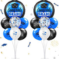 Kasyat 2 Set Blue and Black 2026 Graduation Table Centerpiece Balloon Stand Kit by Kasyat