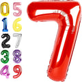 Number Balloons 40 Inch Red 6 Balloon by Argthjy