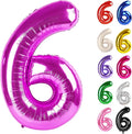 Rosy Purple Number 6 Balloon 40 Inch by IWERP