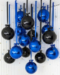 Jenaai 30 Set Graduation Round Foil Balloons Bulk 22 Inch 4d Black and Blue by Jenaai