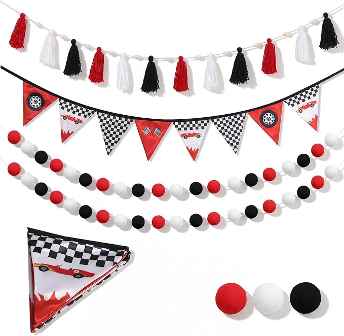 Hahafelt 4 Pcs Baby Shower Party Decoration Kit Pennant Bunting Banner Tassel by Hahafelt