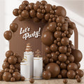 Awenztech 122pcs Dark Brown Balloons, 18 12 10 5 inch Boho Balloons Different by Awenztech