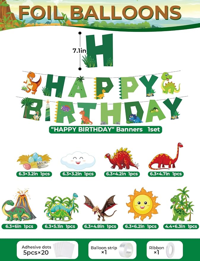 Dinosaur Balloon Arch Garland Kit, Jungle Balloons - Image 3