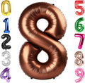 40 Inch Brown Number 8 Balloon Birthday Party Decorations by Hadoife