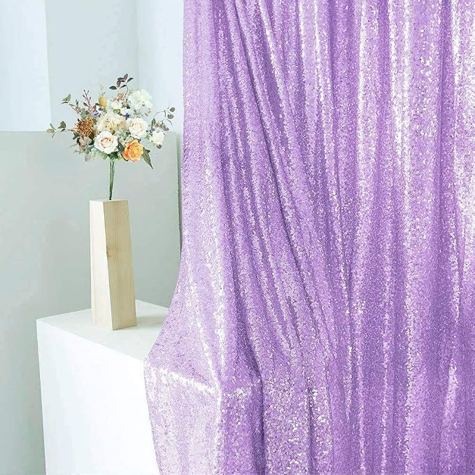 Eternal Beauty Lavender 3mm Sequin Backdrop 4x7 Ft - Image 8
