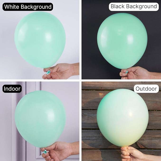 PartyWoo Teal Balloons 100pcs Turquoise Latex Balloons Different Sizes | 36 18 - Image 3