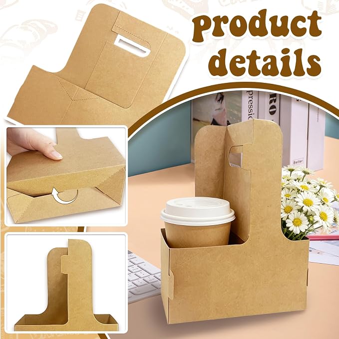 20 Pcs Coffee Drink Carrier - Image 3