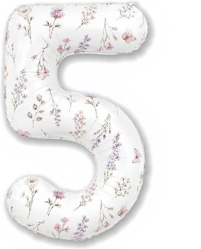 Flower 5 Balloons, Wildflower 5 Balloon Number by Froova