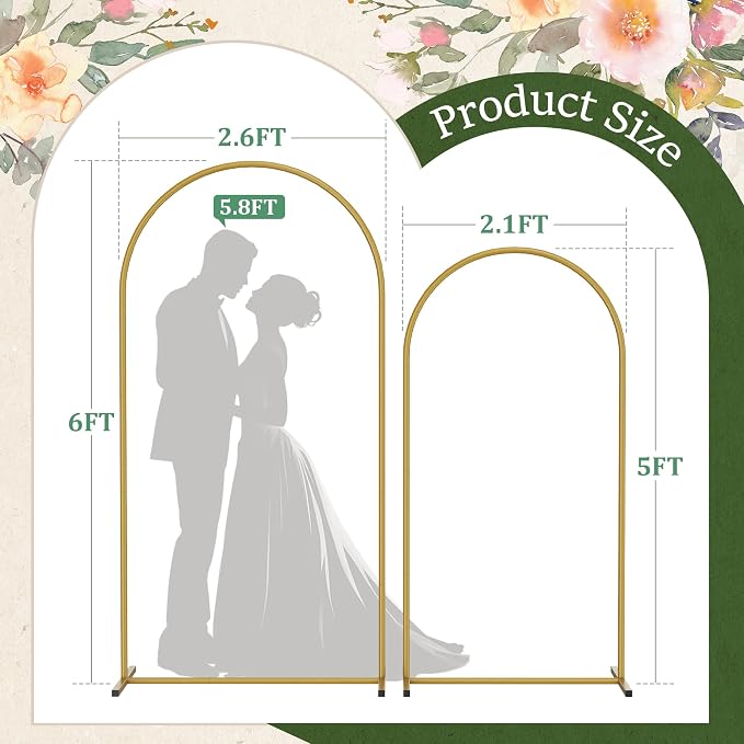 Metal Arch Backdrop Stand 2 Set, Baby Shower, Party Decor - Image 7