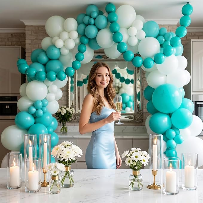 Teal Blue Linking Balloons, Tails Balloon - Image 5
