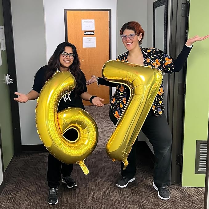 40 Inch Gold Number 6 Balloon Birthday Party Decorations - Image 7