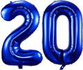 Navy Blue 20 Balloon Numbers, 40 Inch Dark Blue 20 Birthday Balloons Large Foil by BBPOOL