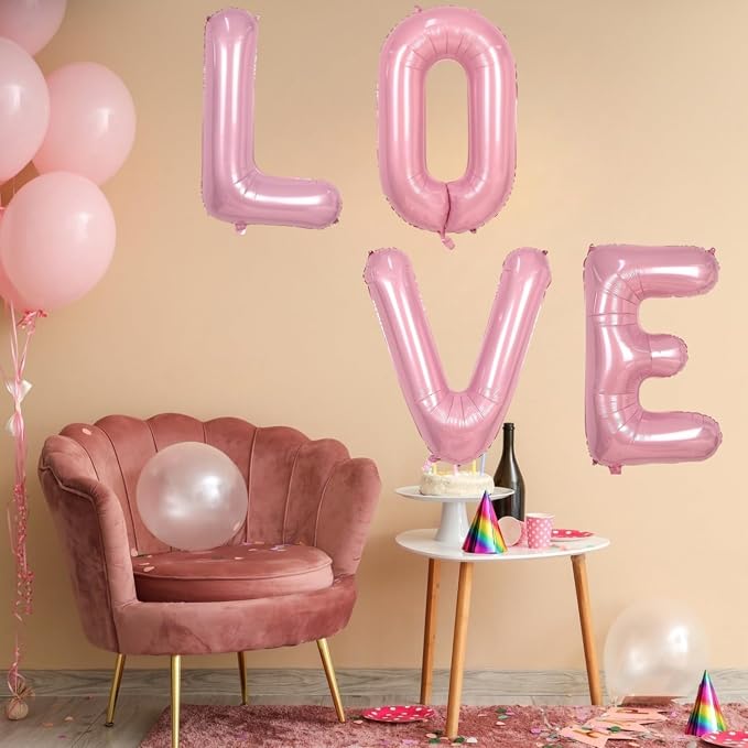 Pink Letter A Balloons, A Balloon 40 Inch Foil Helium A Balloon Letter | Pink A - Image 7