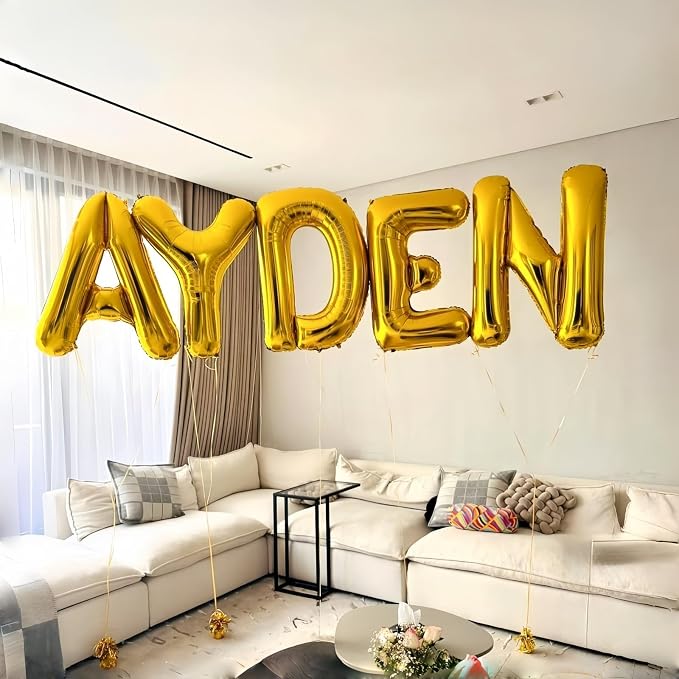 Giant C Alphabet Name Balloon, 40 Inch Helium Mylar Foil Word Balloons Letters - Image 5