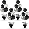 4 Set Black Table Balloons Foil Spray Centerpiece by Suppromo