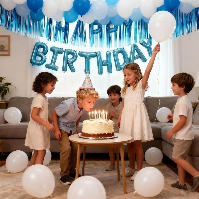 16" Happy Birthday Foil Letter Balloons Banner Set | Alphabet Balloons - Image 4