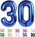 30 Balloon Numbers 30th Year Old Birthday Decorations by Mluchee