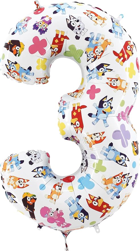 Toyland® 26 Inch Bluey & Bingo Number Foil Balloon by Toyland