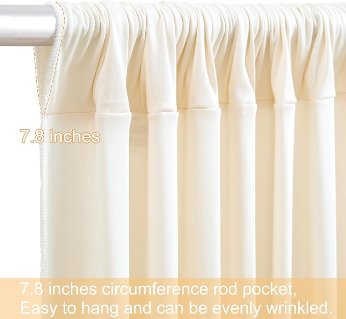 8 Panels Champagne Backdrop Curtains - Image 8