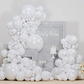 PartyWoo Pearl White Balloons 152pcs Metallic White Color 5 Inch | 18 12 10 5 by PartyWoo
