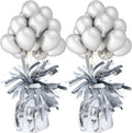 2 Pcs Balloon Weights Silver Metallic Anchor Balloon Holder by Unknown