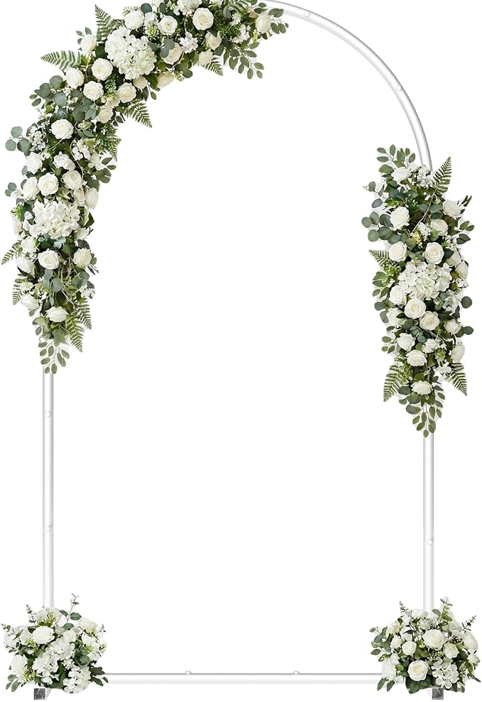 7.2FT Metal Wedding Arch Backdrop Stand, Stable Wedding Arch Frame by CLUDPARK