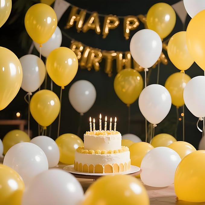 Yellow Balloon 110pcs, 12 Inch Thickened Latex Party Balloons Helium Bright - Image 7