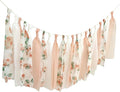 Blush Chiffon Tassel Garland Floral Hanging Banner by Mybbshower