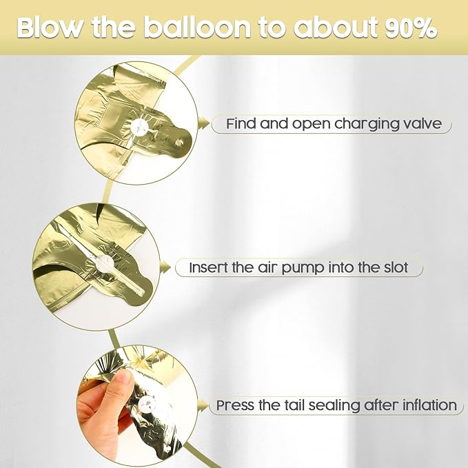 28 Balloon - Champagne Gold Birthday Number Balloons, 40 Inch Decorations | - Image 6