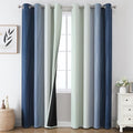 Ombre Blackout Curtains 102 Inches Long 2 Panels Set, Full Room Darkening by ESTELARTEXTILER