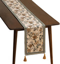 ISAENNE Designer Vintage Beige Linen Table Runner 71 Inches Long,Elegant Floral and Bird Pattern Decor Table Runners for Dining Tables,Thanksgiving,Christmas,Banquet,Party,12"*71"-Murad A