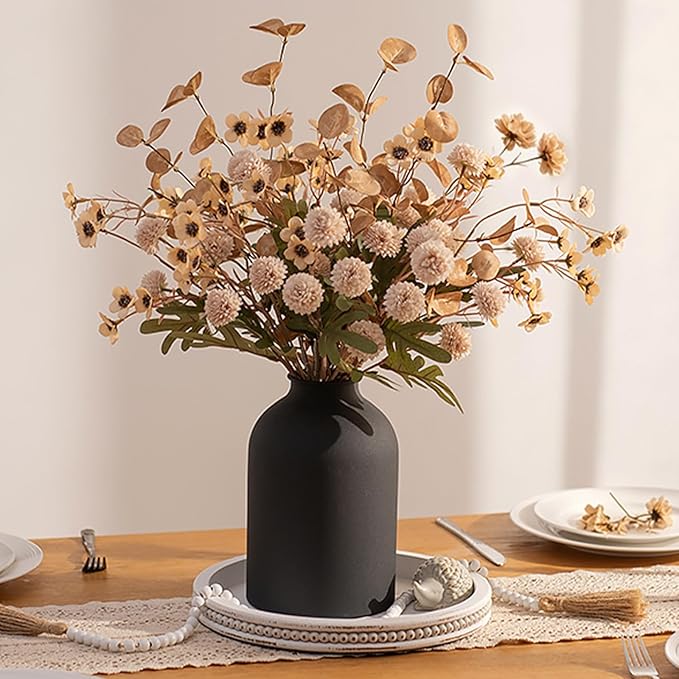 BLOSMON Beige Faux Flowers in Vase - Image 5
