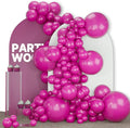 PartyWoo Hot Pink Balloons 140pcs Magenta Fuchsia Dark Pink Color | 18 12 10 5 by PartyWoo