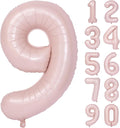 40 Inch Pink Number 9 Foil Balloon Light Pink Digital 9 Helium Balloon | by YOIOZAIZAI