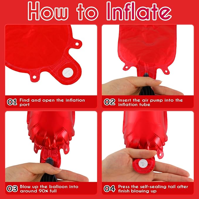 26 Pcs Red Letter Balloons, 16 Inch Foil Alphabet Letter Balloons, Letter A-Z - Image 6