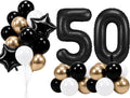 PartyWoo Number Balloons 40 Inch Black Number 50 Kit 33pcs by PartyWoo