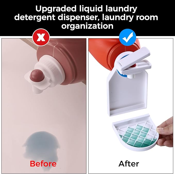KMOUANTS Laundry Detergent Dispenser Cup Holder, Nozzle Upgraded Labor-Saving - Image 3