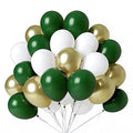 White Gold Green Balloons 100Pack 12 Inch Set Latex Party Decorations | White by LYNSP