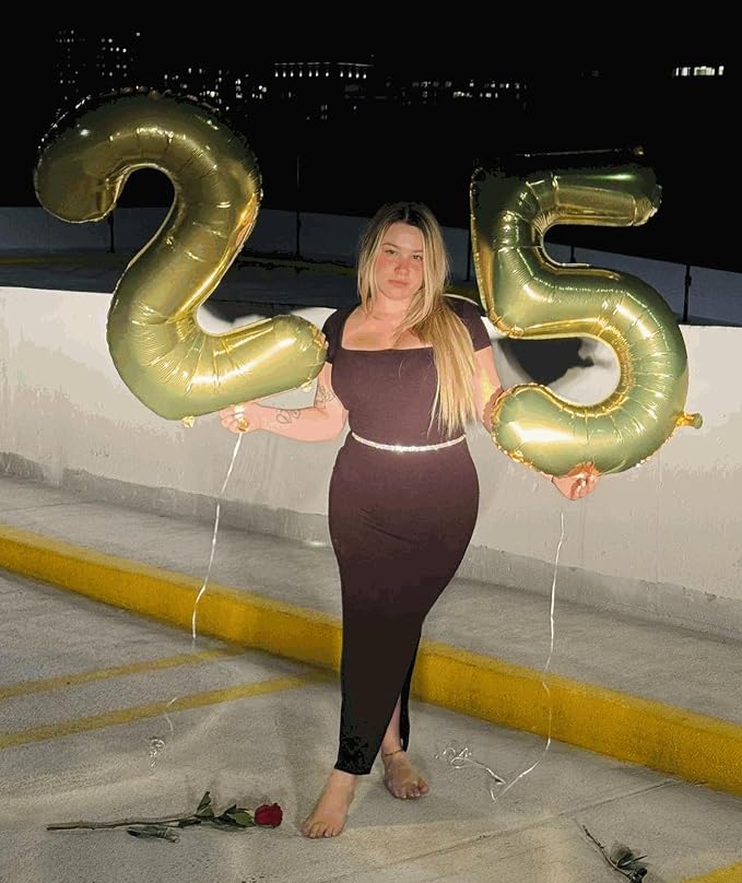 Light Gold Number 8 Balloon 40 Inch, 8th Birthday Decorations Men Women | Foil - Image 3