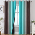 Ombre Blackout Curtains 102 Inches Long 2 Panels Set, Full Room Darkening by ESTELARTEXTILER