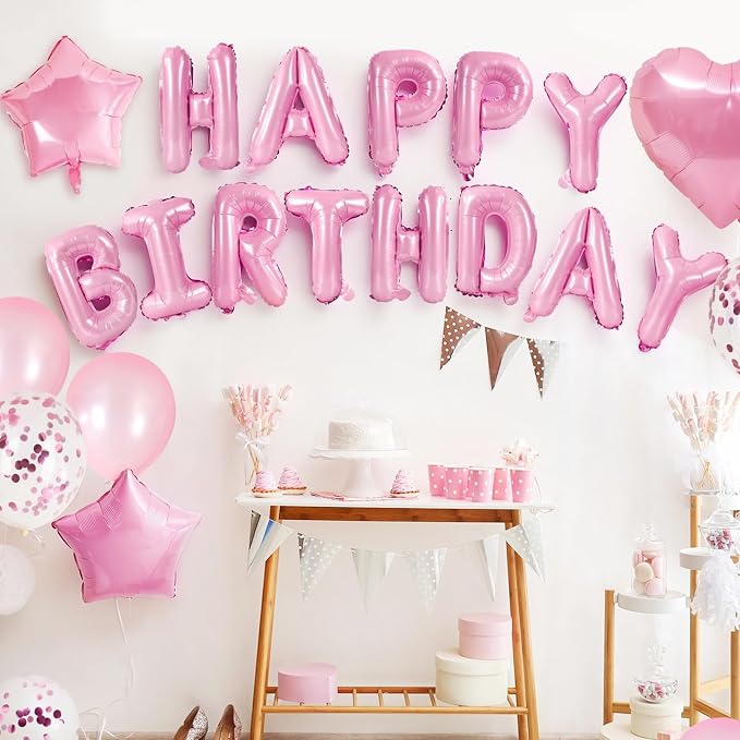 CANREVEL Happy Birthday Banner Decoration + 30pcs Star Balloons, - Image 6